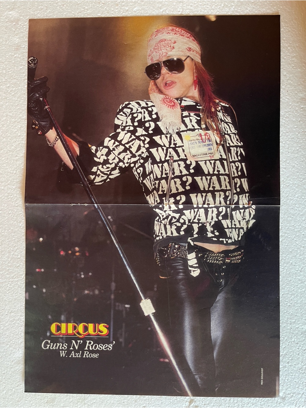 Guns N' Roses Axl Rose pinup - Black & White Graphic Design